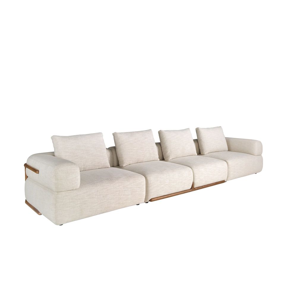 Sofas - 4 seater sofa in beige fabric - ANGEL CERDÁ