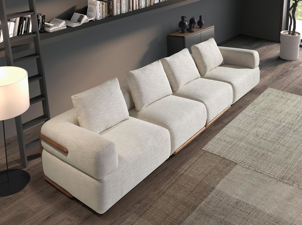 Sofas - 4 seater sofa in beige fabric - ANGEL CERDÁ
