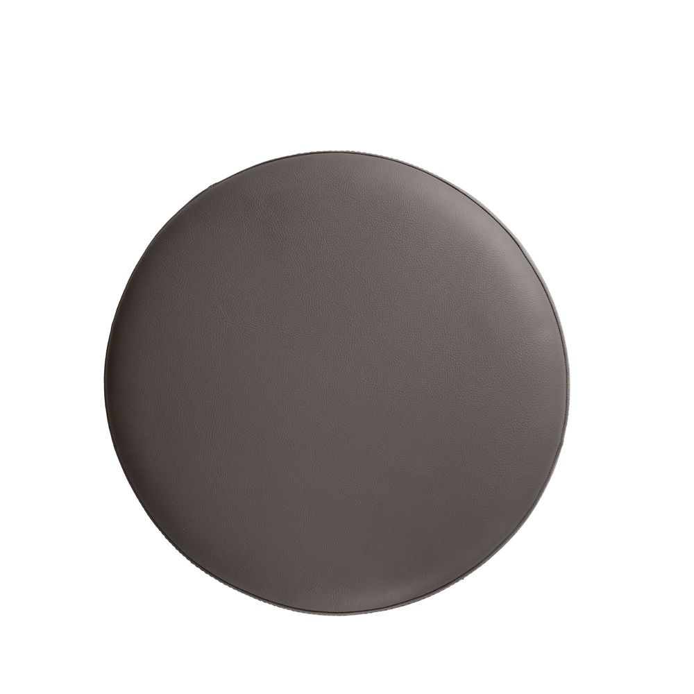 Ottomans - Dark grey leatherette pouffe - ANGEL CERDÁ