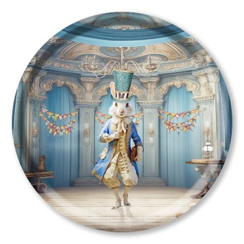 Trays - Round Wooden Trays - BLUE SHAKER