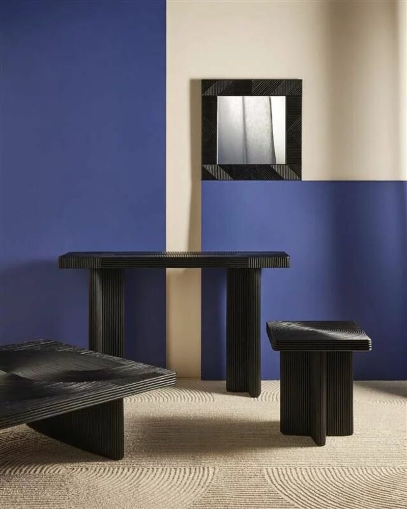 Coffee tables - WABI universe in wood and black rattan - CFOC