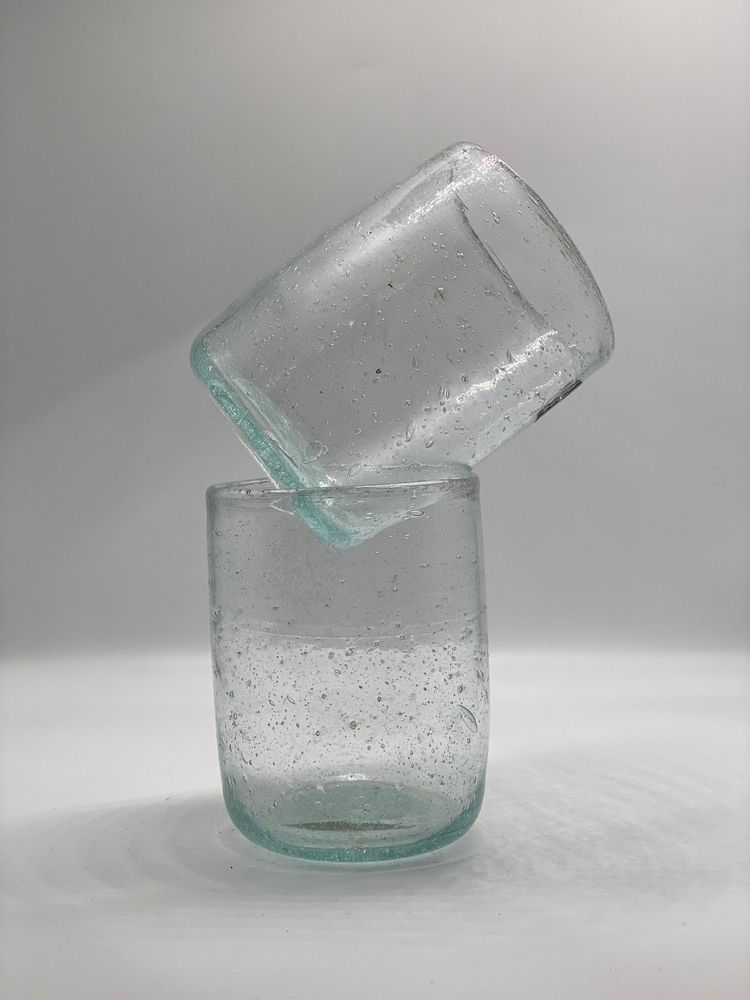 Verres - Verres à eau Dary - Ensemble de 6 verres recyclés — Fait main, coloré - MAISON ZOE