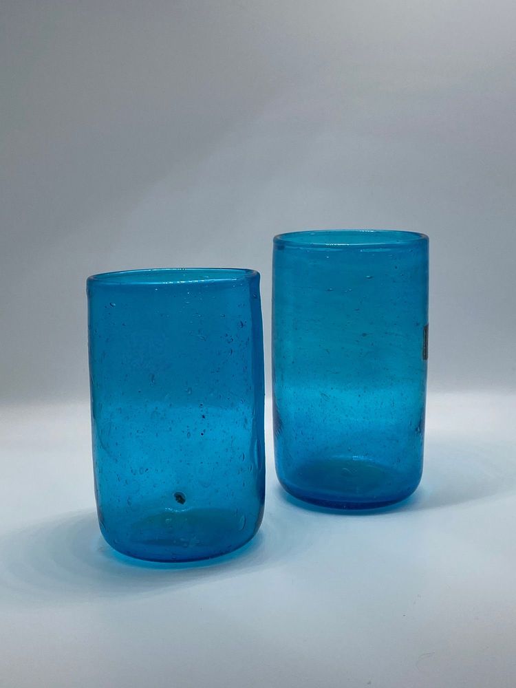 Verres - Verres à eau Dary - Ensemble de 6 verres recyclés — Fait main, coloré - MAISON ZOE