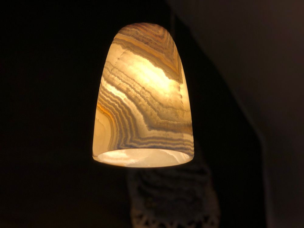 Ceiling lights - Luna Ceiling Lamp – Alabaster Stone, Crafted Elegance, ecological - MAISON ZOE