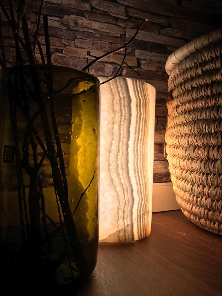 Table lamps - Pisa table lamp - Alabaster stone - Handcrafted ecological unique 25cm - MAISON ZOE