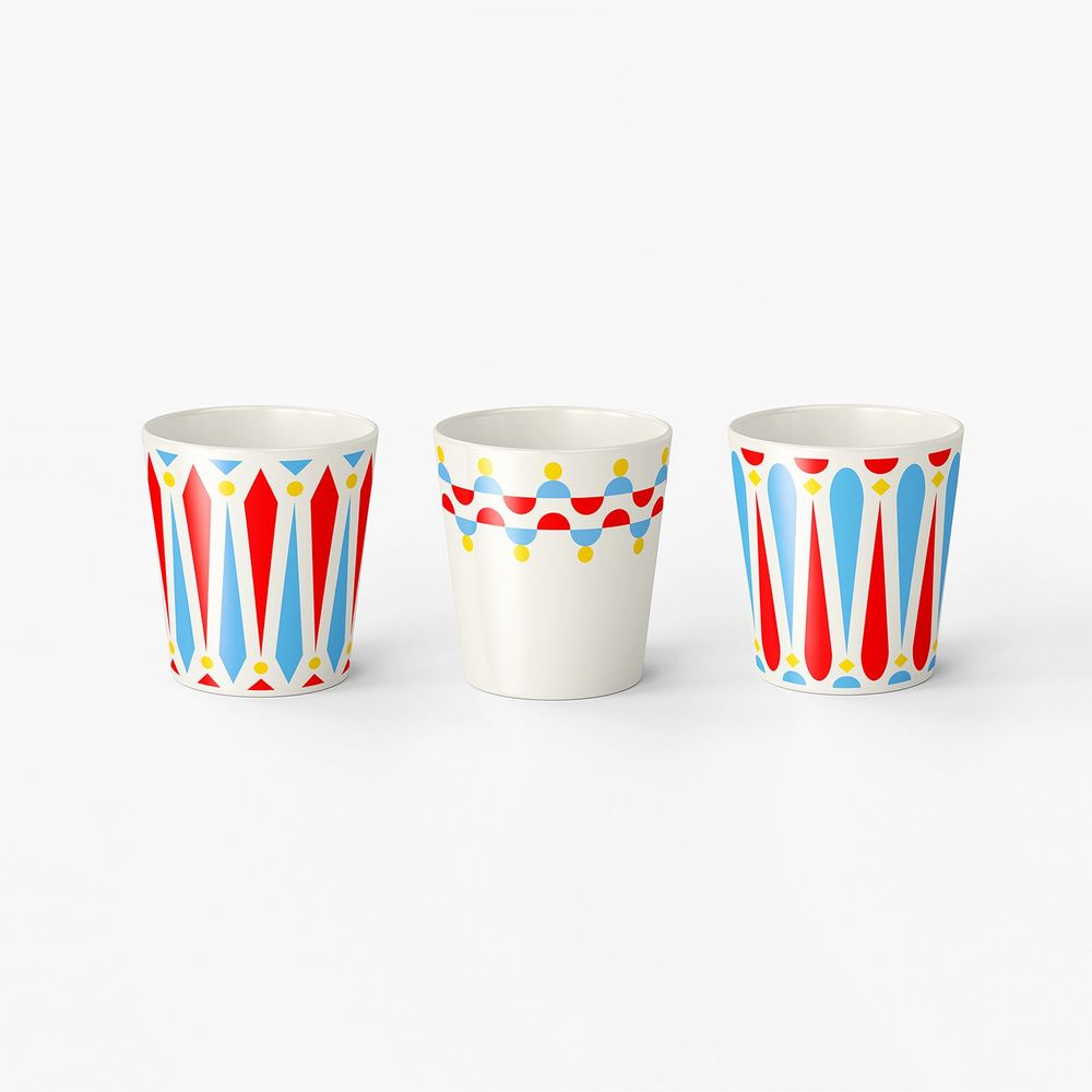 Tea and coffee accessories - Geometric Patterned Porcelain Cup - ISUWA