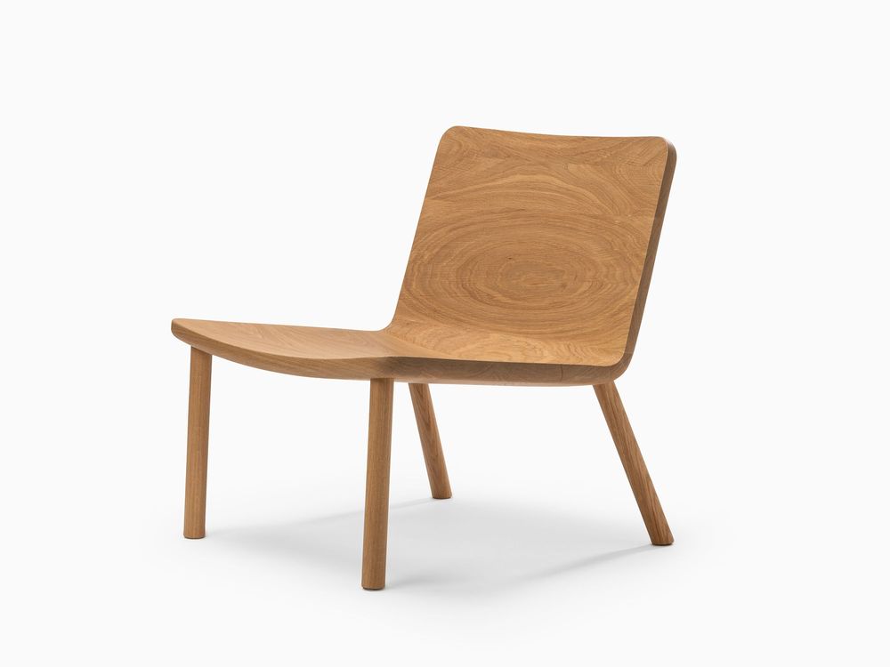 Assises pour bureau - Chaise longue moderne minimaliste en alliage de chêne naturel - MOR