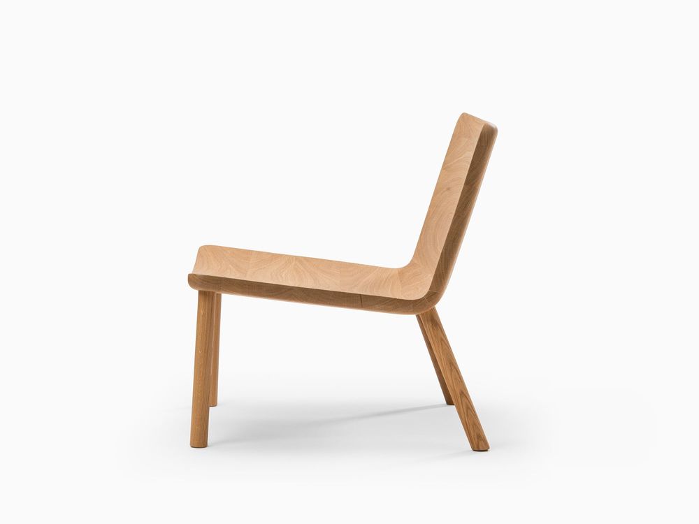 Assises pour bureau - Chaise longue moderne minimaliste en alliage de chêne naturel - MOR