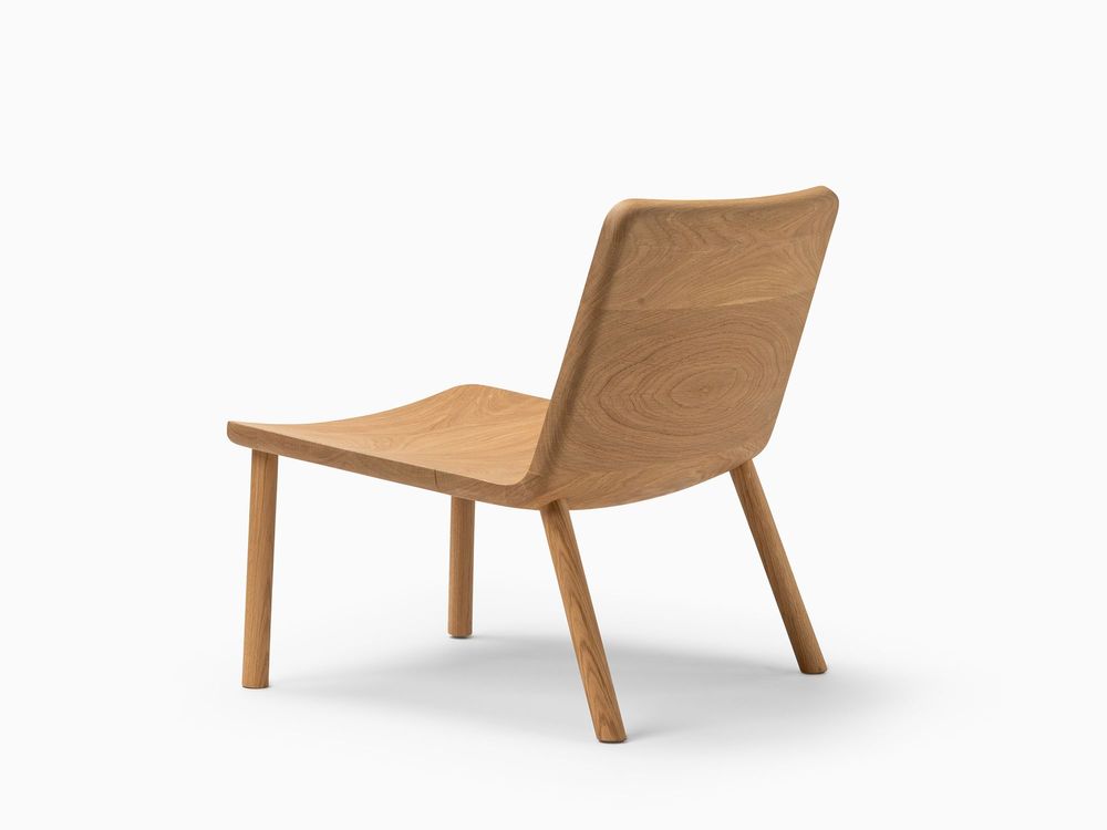 Assises pour bureau - Chaise longue moderne minimaliste en alliage de chêne naturel - MOR