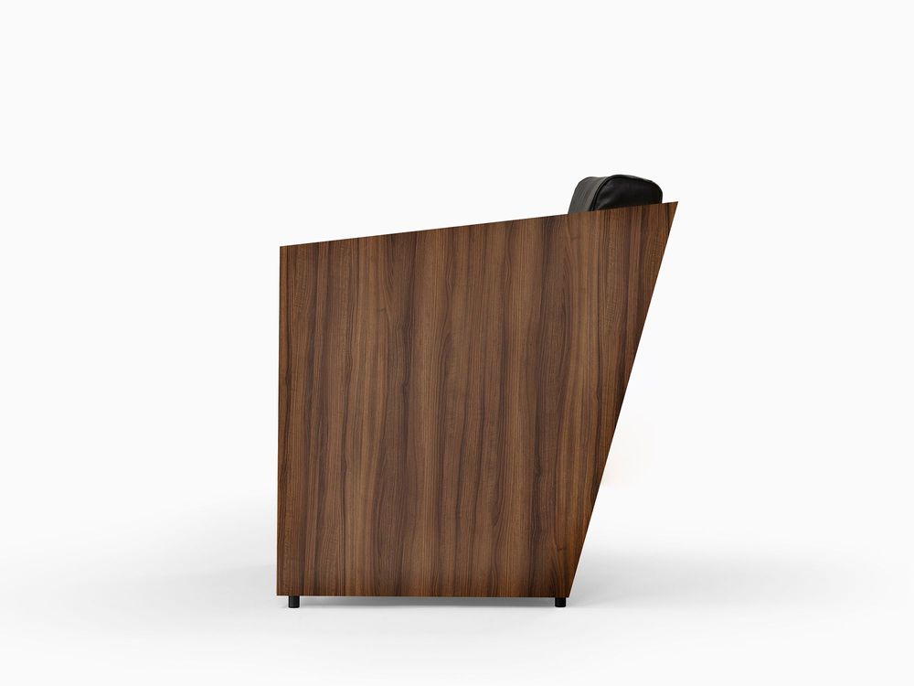 Office seating - Álvaro Siza Vieira - Armchair in Walnut Wood and Natural Leather - MOR