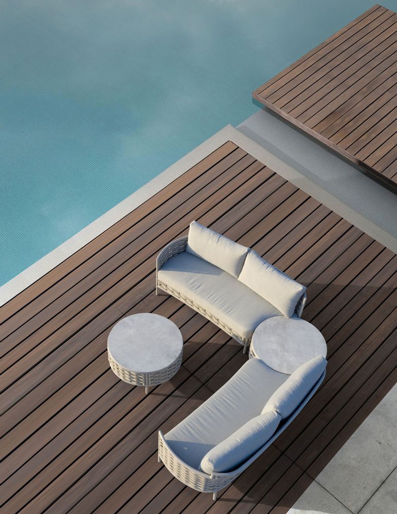 Lawn sofas - Loop sofa (right angle) - COUTURE JARDIN