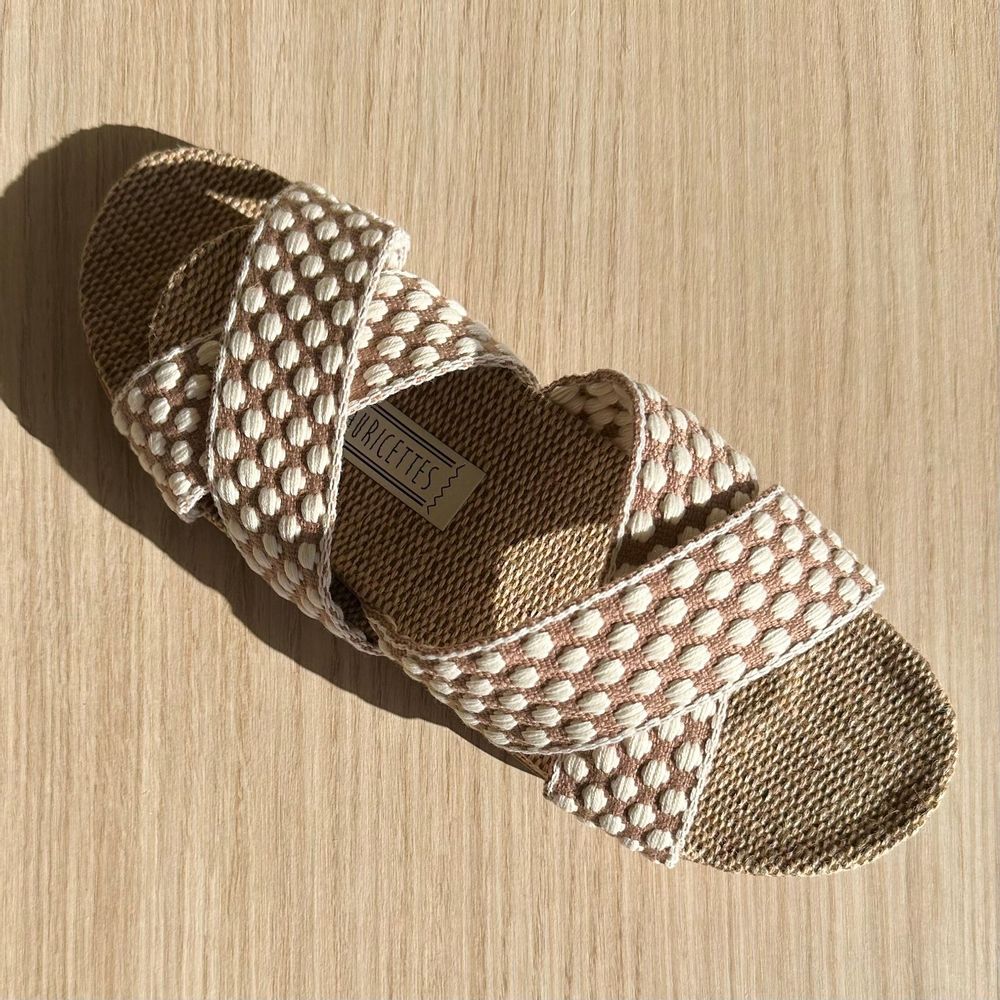 Loungewear - LES MAURICETTES by Paulette, ultra-light beige flip-flops - LES MAURICETTES