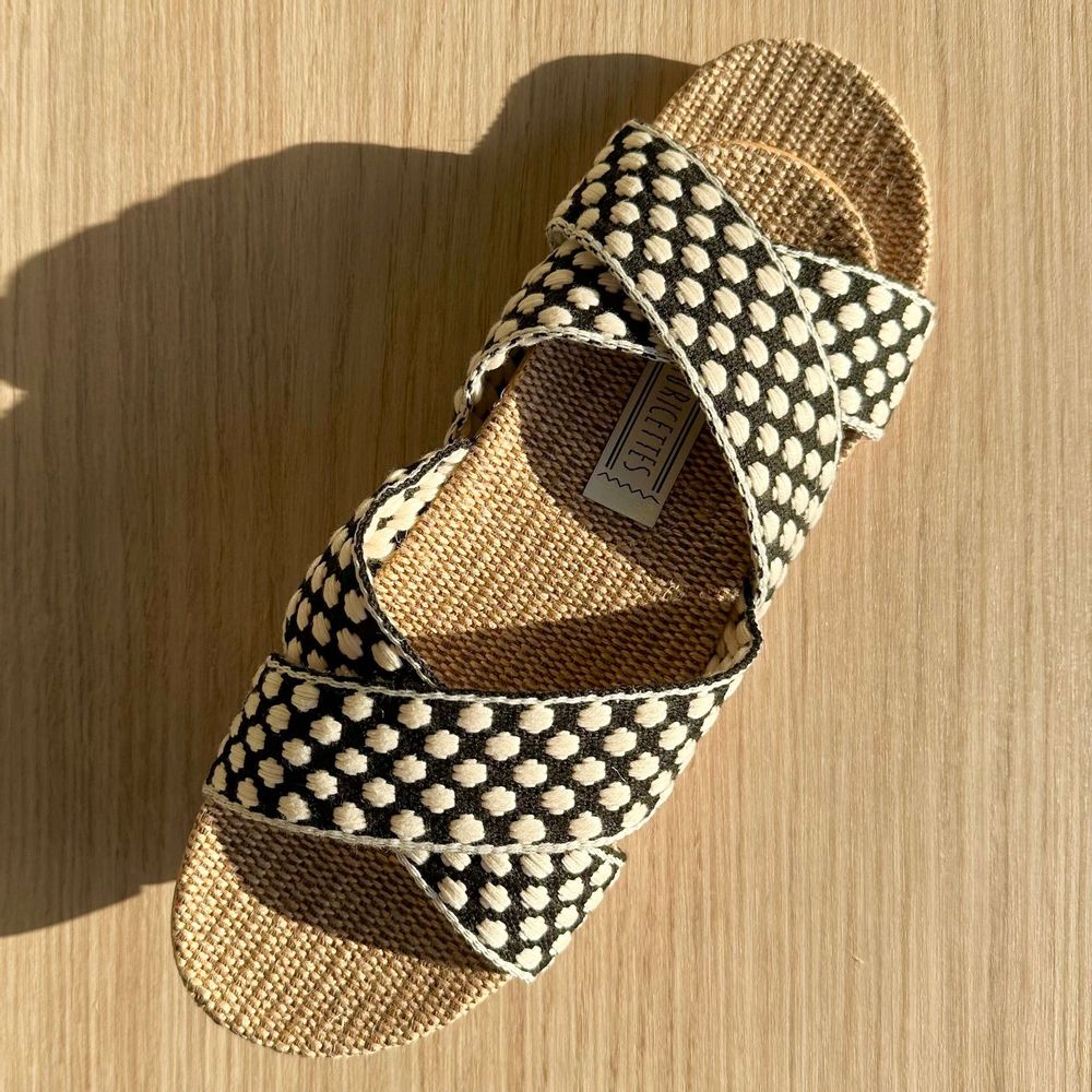 Homewear bien-être - Les Mauricettes de Firmine, à petits pois noirs et blancs - LES MAURICETTES