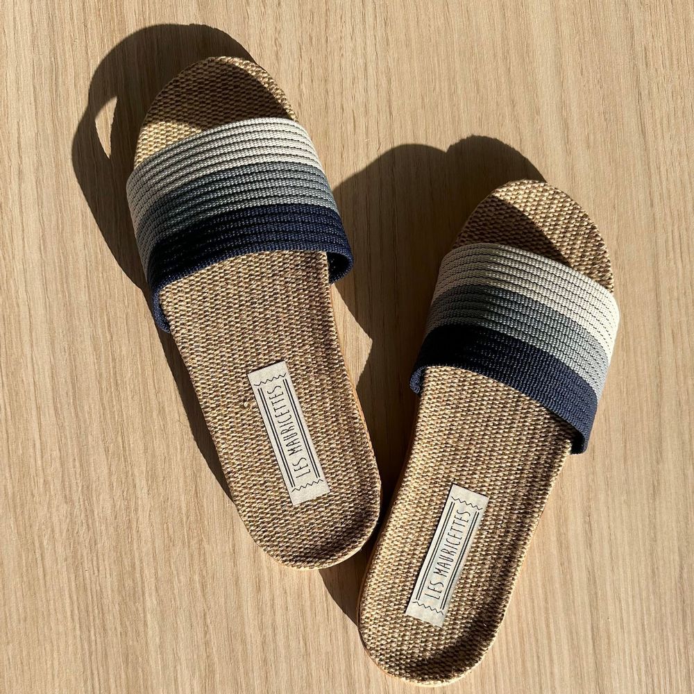 Shoes - LES MAURICETTES by Bénédicte, blue headband flip-flops - LES MAURICETTES