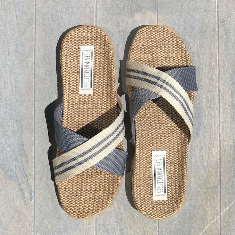 Loungewear - LES MAURICETTES d'Alphonse, gray flip-flops for men - LES MAURICETTES