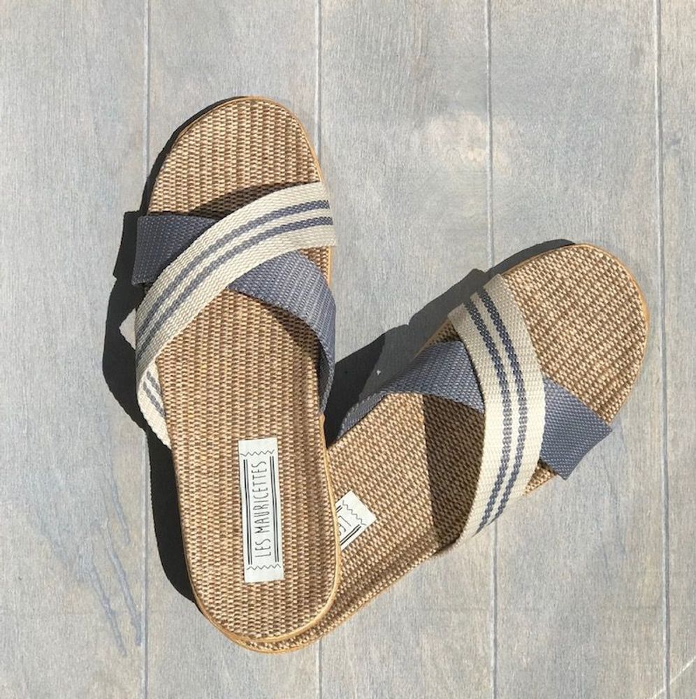 Loungewear - LES MAURICETTES d'Alphonse, gray flip-flops for men - LES MAURICETTES