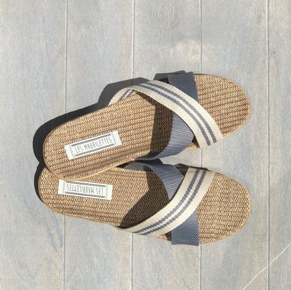 Loungewear - LES MAURICETTES d'Alphonse, gray flip-flops for men - LES MAURICETTES