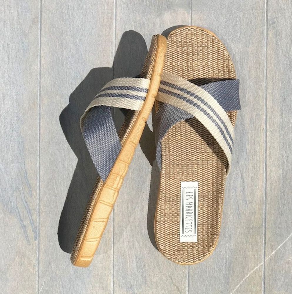 Loungewear - LES MAURICETTES d'Alphonse, gray flip-flops for men - LES MAURICETTES