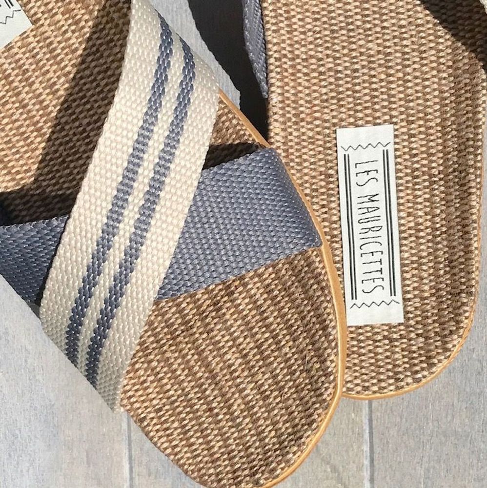 Loungewear - LES MAURICETTES d'Alphonse, gray flip-flops for men - LES MAURICETTES