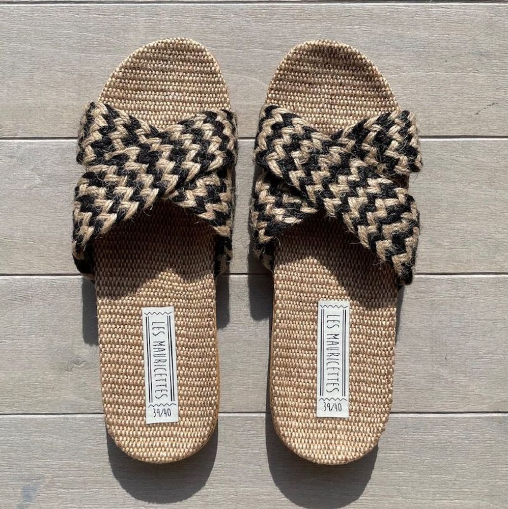Shoes - LES MAURICETTES by Monette, lightweight rope flip-flops - LES MAURICETTES