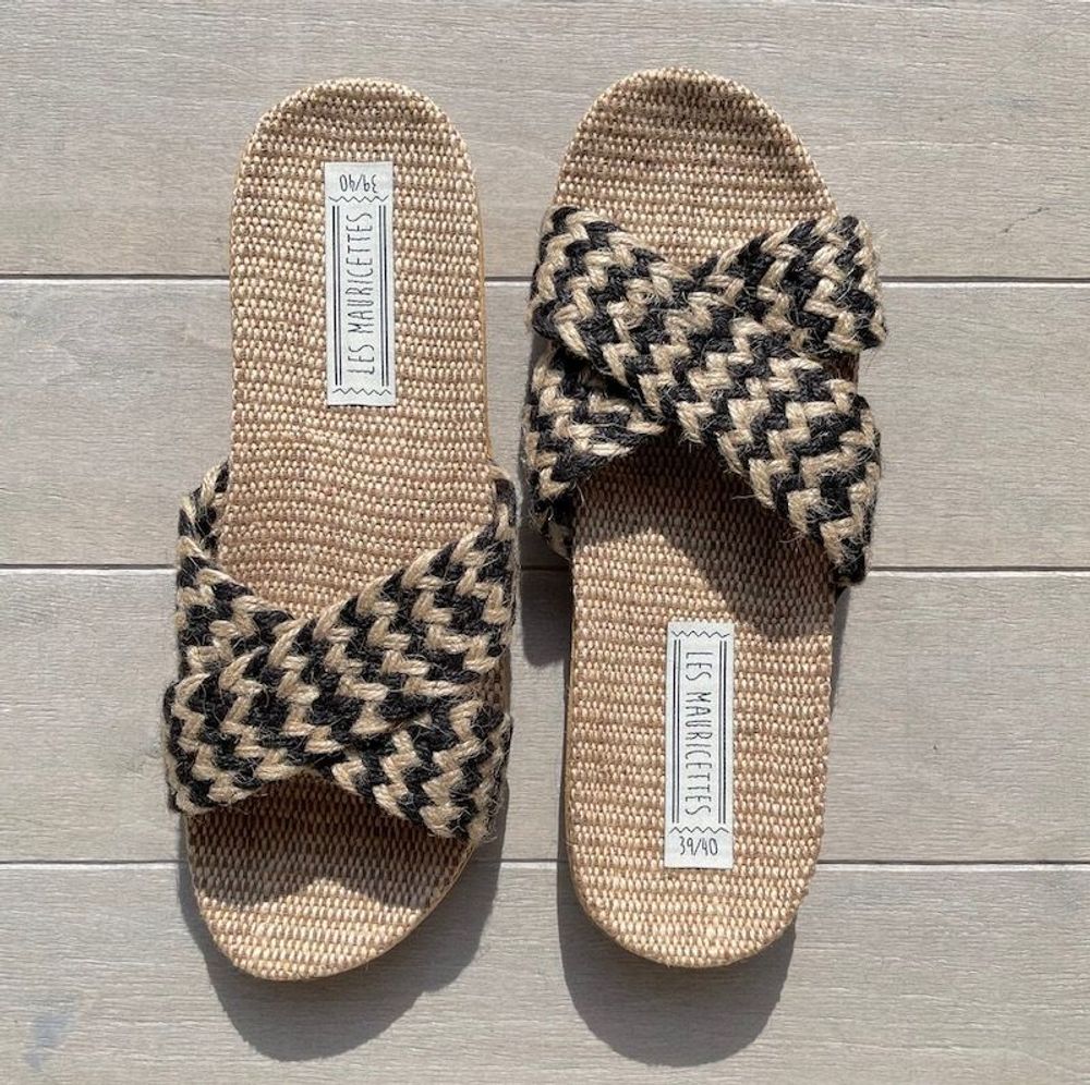 Shoes - LES MAURICETTES by Monette, lightweight rope flip-flops - LES MAURICETTES