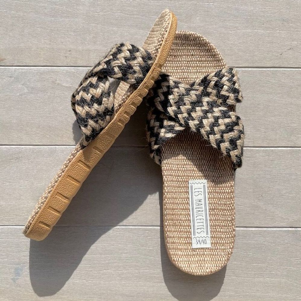 Shoes - LES MAURICETTES by Monette, lightweight rope flip-flops - LES MAURICETTES