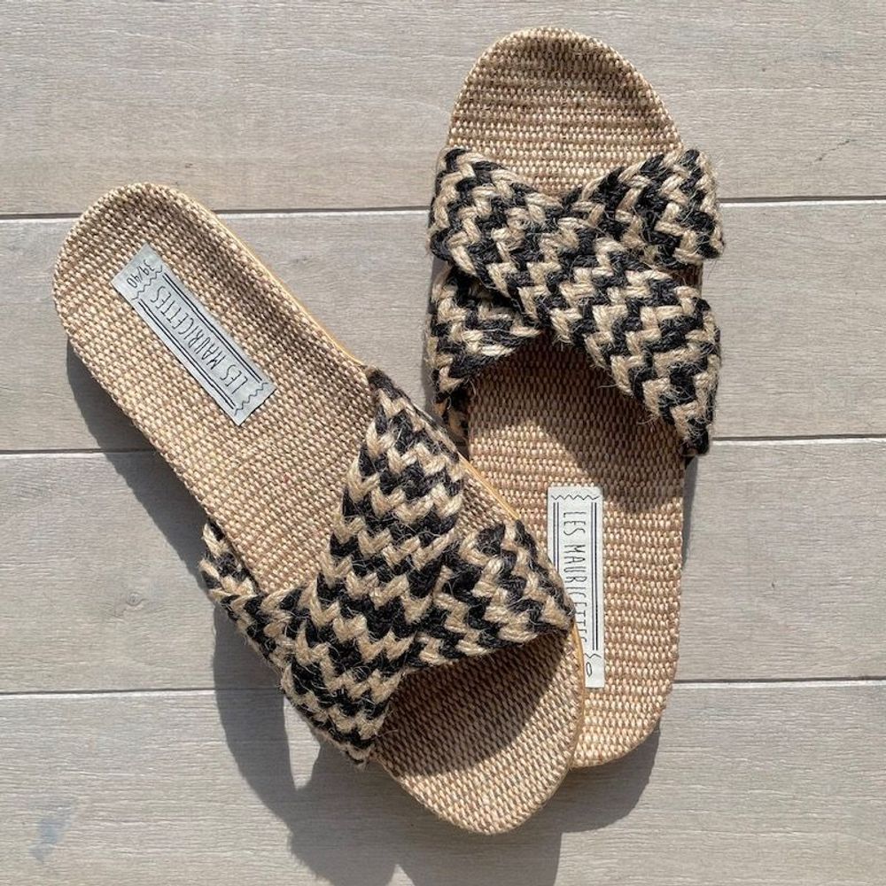 Shoes - LES MAURICETTES by Monette, lightweight rope flip-flops - LES MAURICETTES