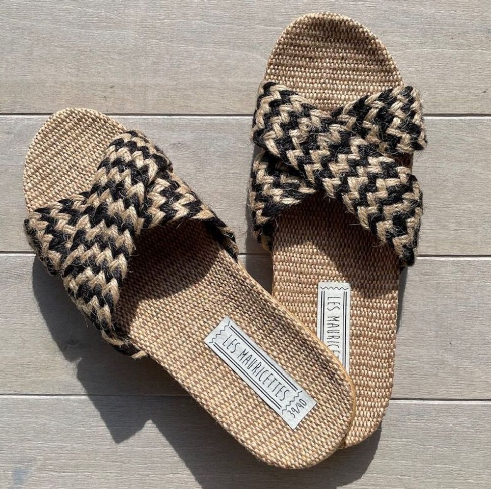Shoes - LES MAURICETTES by Monette, lightweight rope flip-flops - LES MAURICETTES