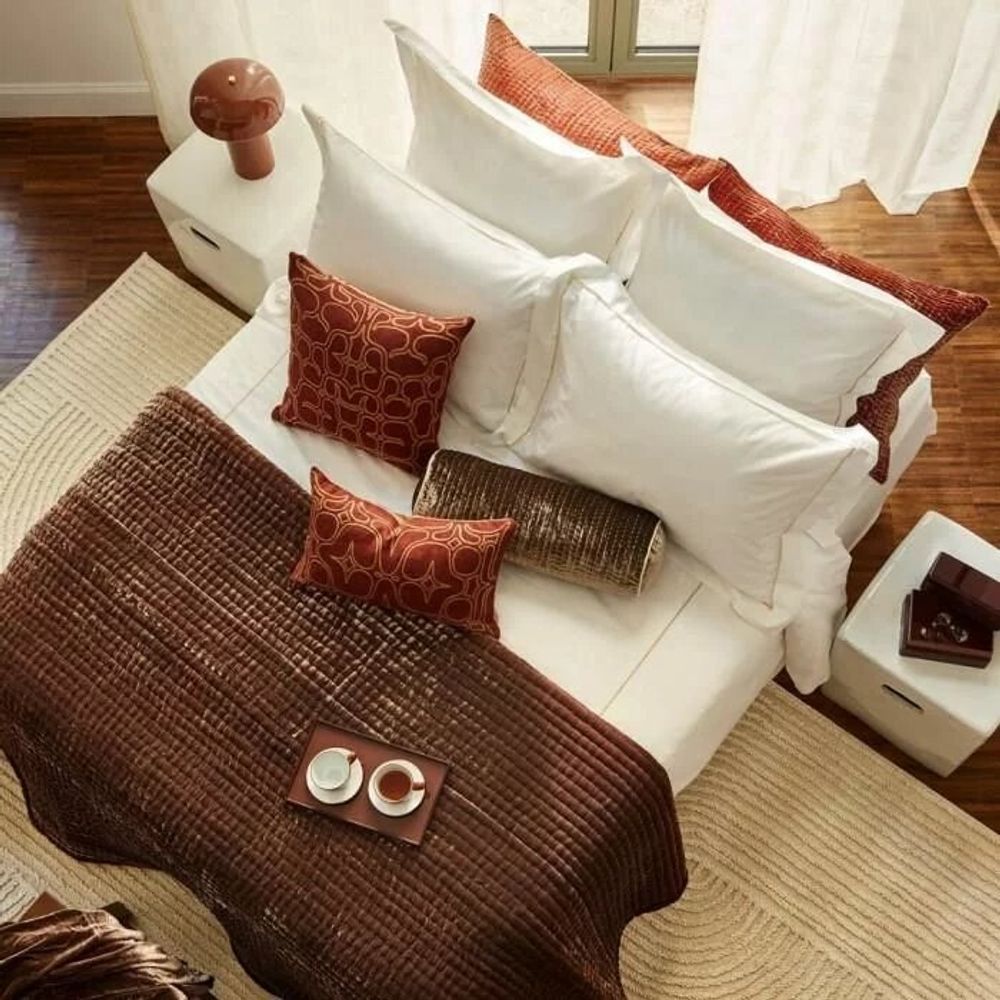 Plaids - Couvre lit en velours de soie et lin SAMARCANDE - CFOC