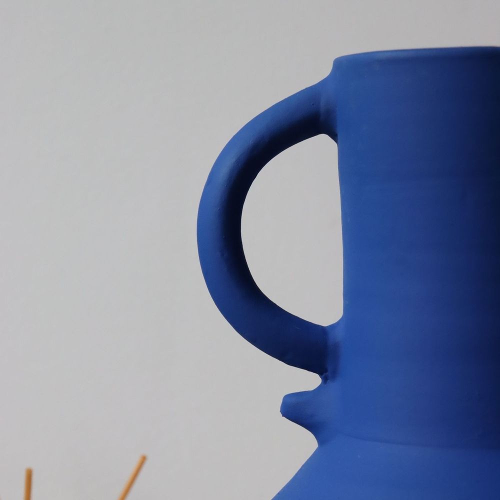 Vases - Zilil Vase - Matt Blue - MAISON MARMOL