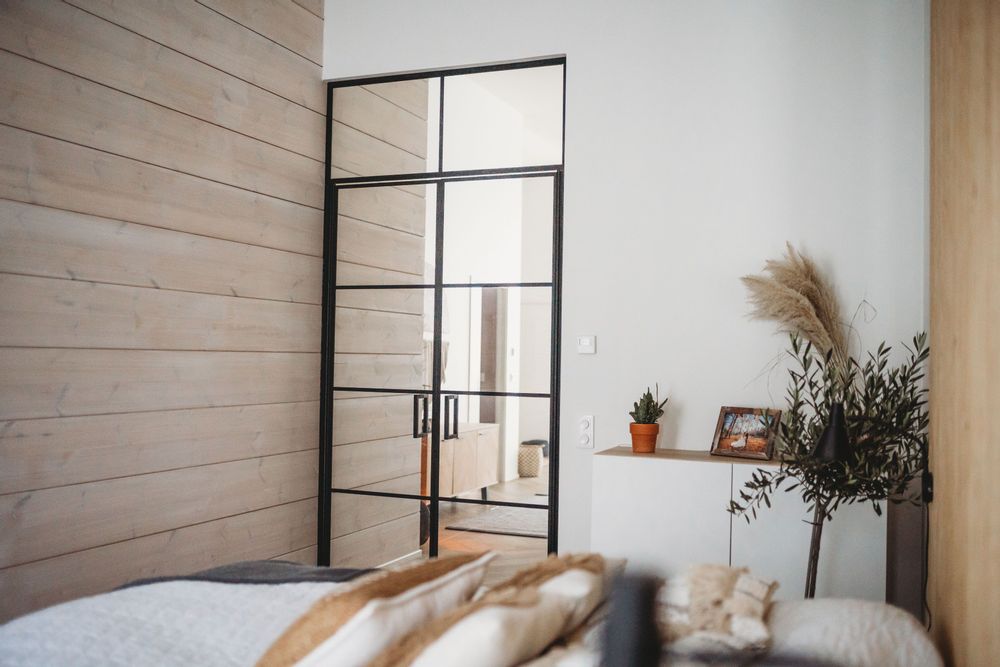 Aménagements pour bureau - Porte vitrée, cadre en aluminium - SCANDINAVIAN GLASSFACTORY