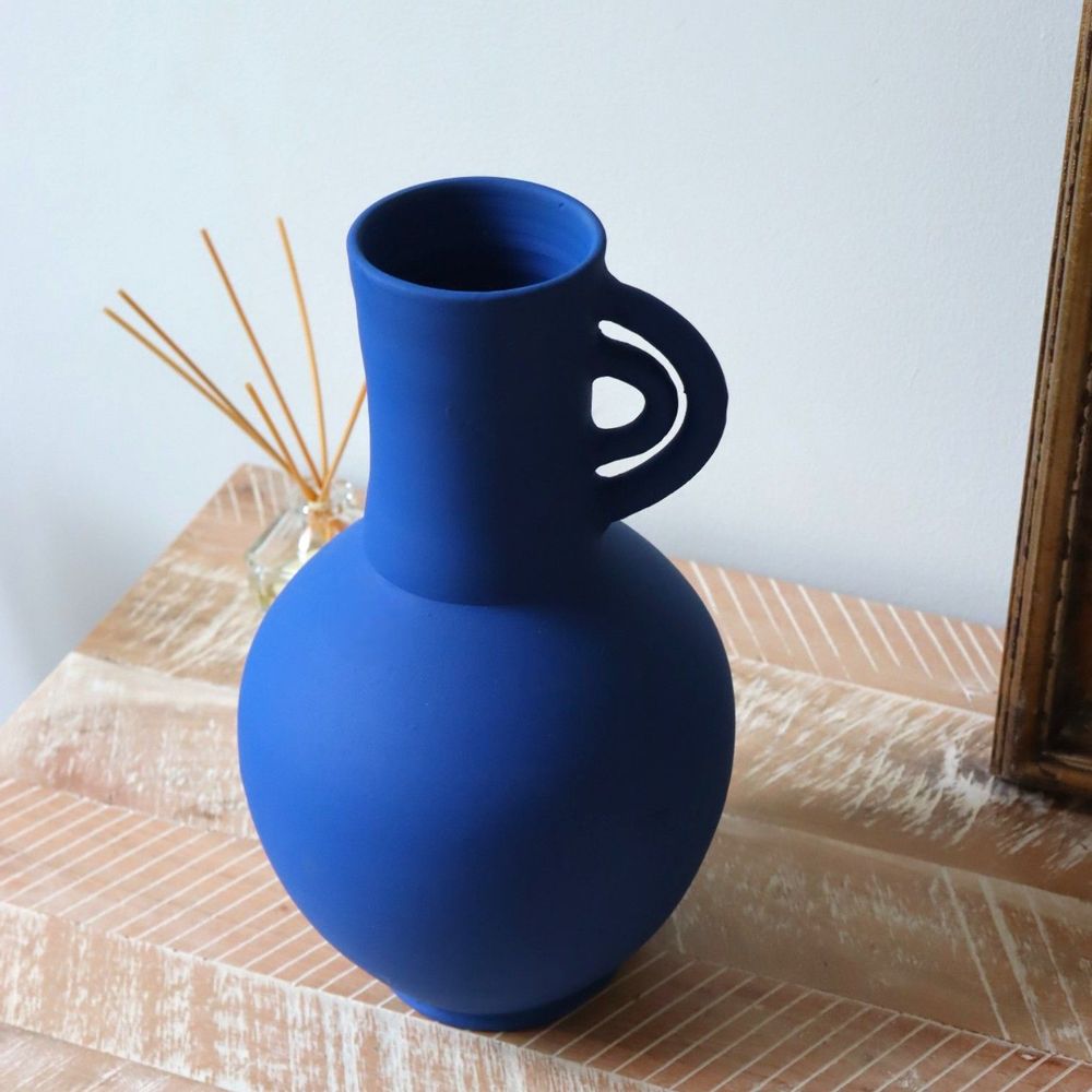 Vases - Mezzo Vase - Matt Blue - MAISON MARMOL