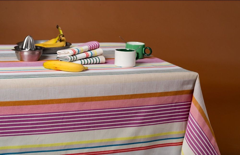 Table linen - Multicolored Pierre tablecloth - TISSAGE DE LUZ