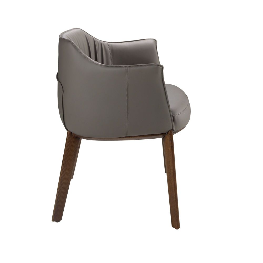 Chaises - Chaise en simili-cuir grise - ANGEL CERDÁ