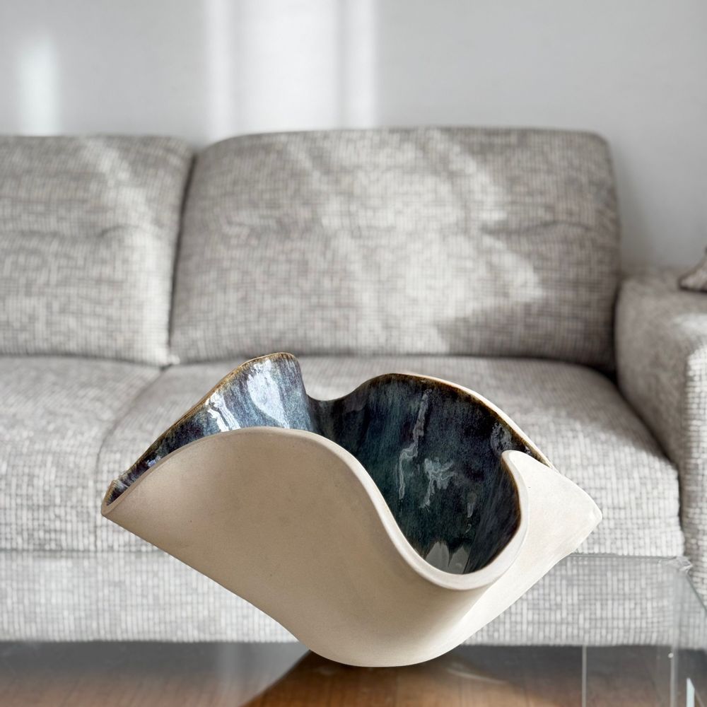 Céramique - GRAN BOWL EN GRÈS - COLLECTION INDIGO - DI VINCENZO POUJOULA