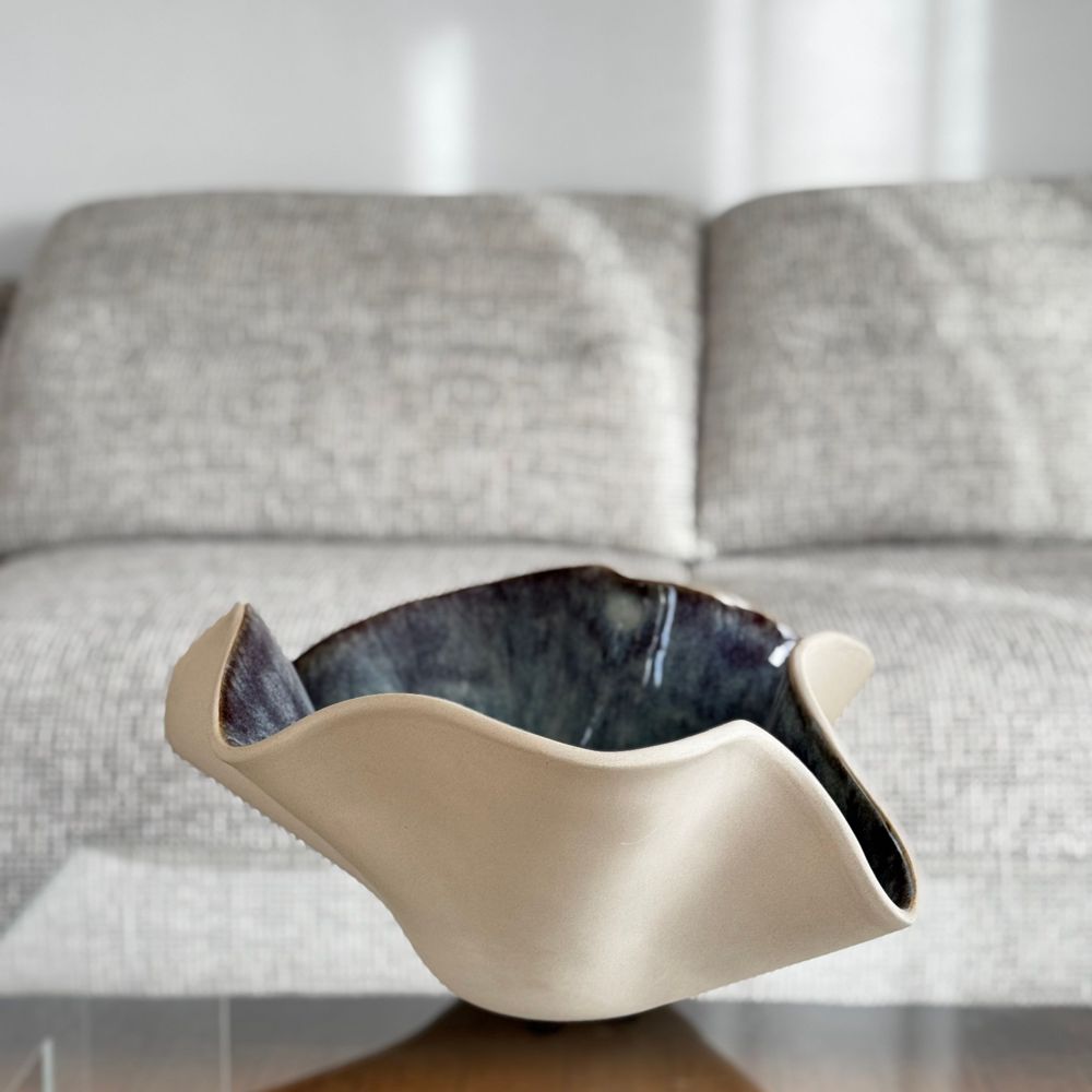 Céramique - GRAN BOWL EN GRÈS - COLLECTION INDIGO - DI VINCENZO POUJOULA