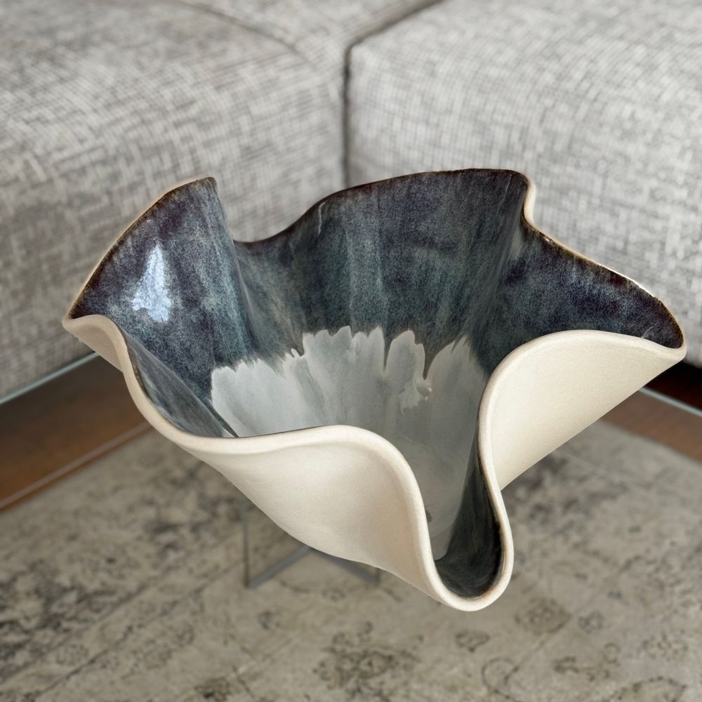Céramique - GRAN BOWL EN GRÈS - COLLECTION INDIGO - DI VINCENZO POUJOULA