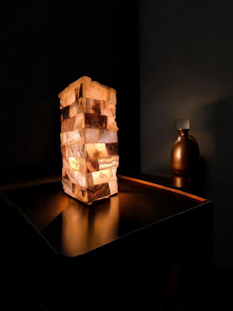 Table lamps - Table Lamp Stones - Alabaster Stones - meticulously crafted 30cm - MAISON ZOE