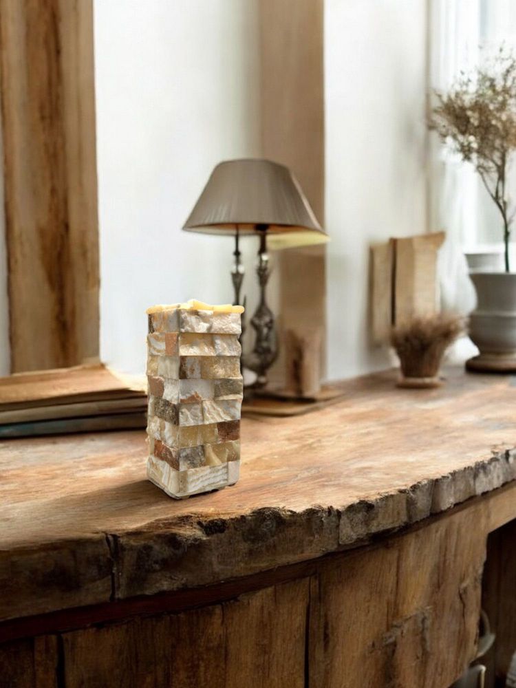 Table lamps - Table Lamp Stones - Alabaster Stones - meticulously crafted 30cm - MAISON ZOE