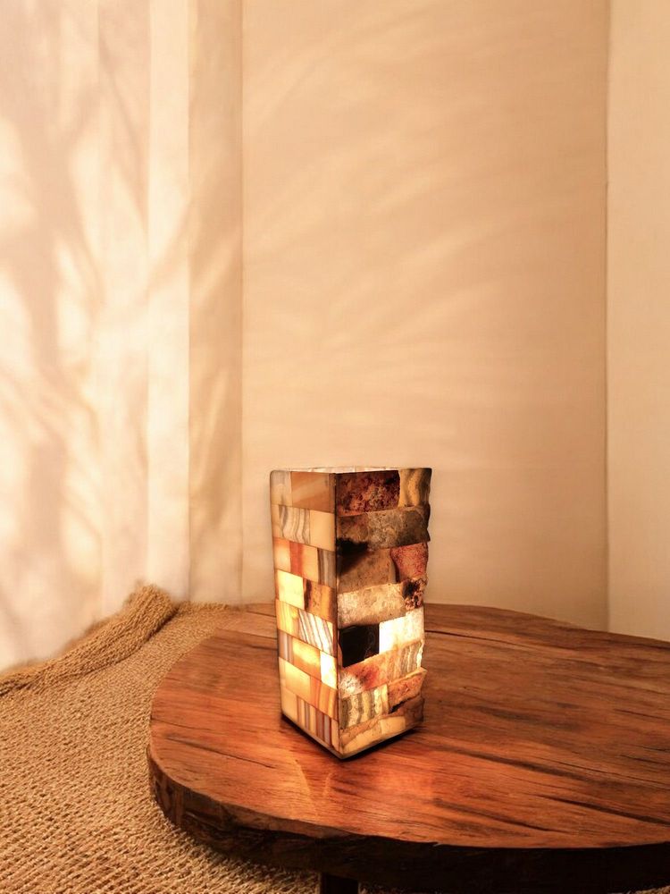 Table lamps - Table Lamp Stones - Alabaster Stones - meticulously crafted 30cm - MAISON ZOE