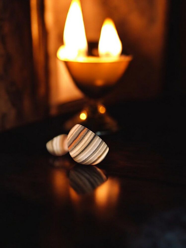 Candlesticks and candle holders - Candle holder luxy alabaster stone – crafted elegant design - tealight - MAISON ZOE