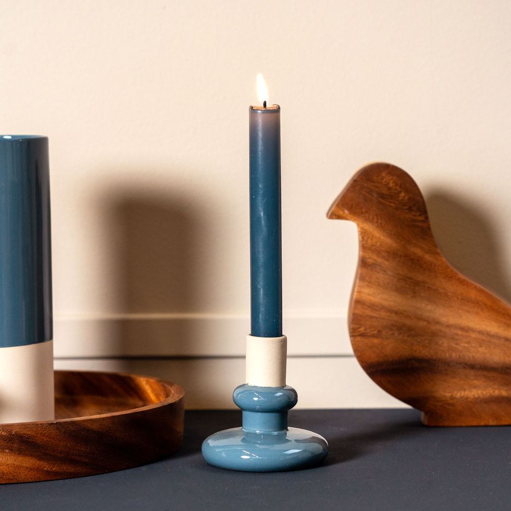 Candlesticks and candle holders - CYL candle holders happy - bottom coloured - KINTA