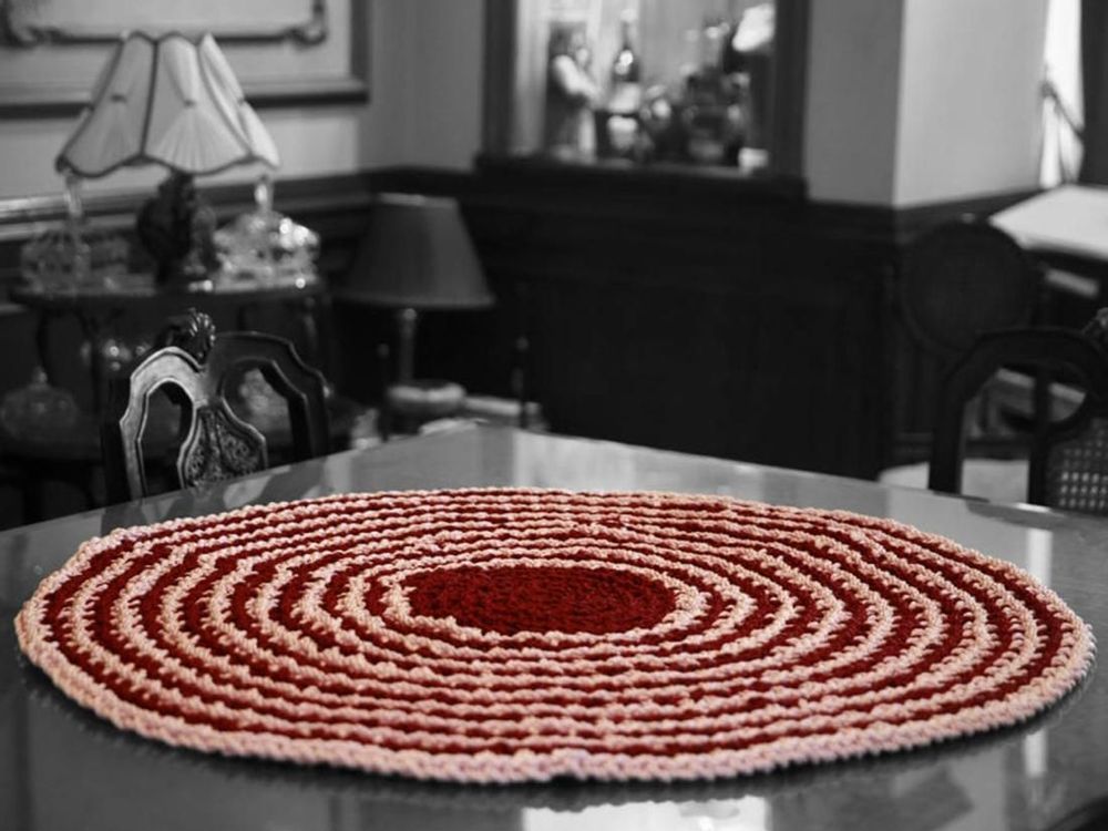 Tapis contemporains - Tapis bicolore Dublin - finition turquoise/marron - crochet - 120cm - MAISON ZOE