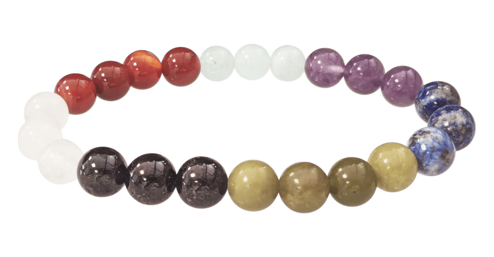Bracelets - Bracelet pierres 7 chakras A perles 8mm - ARABESK