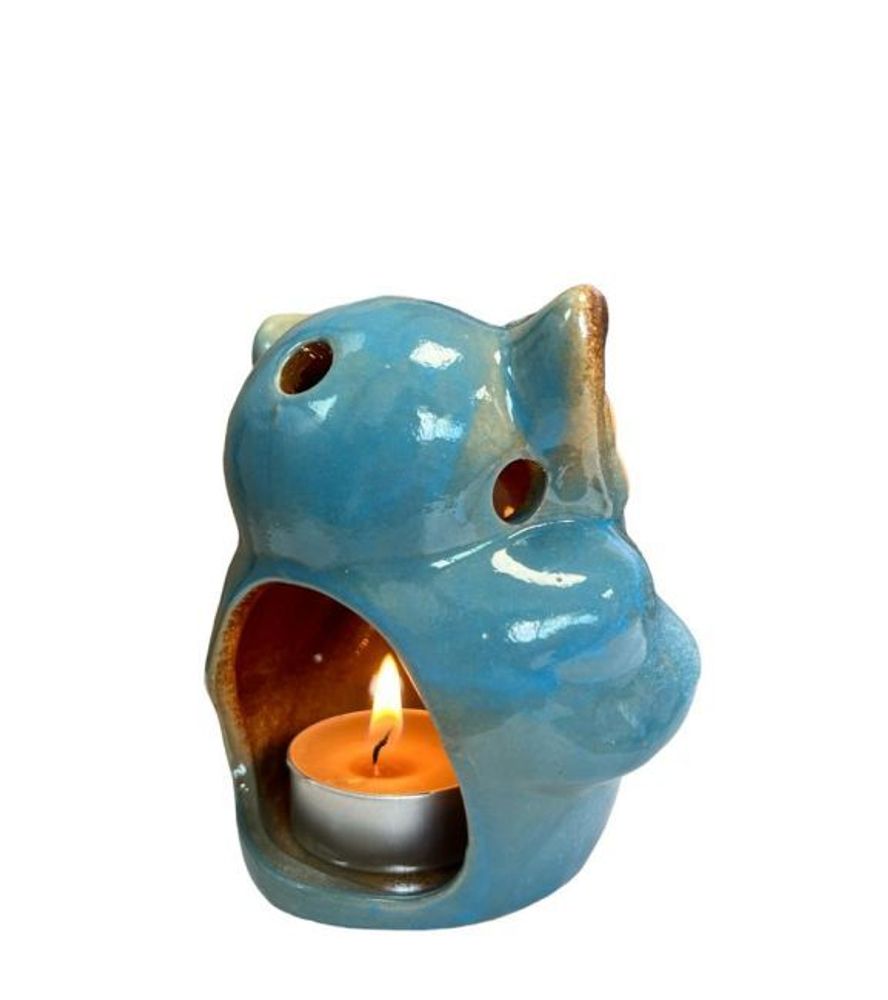 Candlesticks and candle holders - Blue Owl Candle Holder 10cm - ARABESK