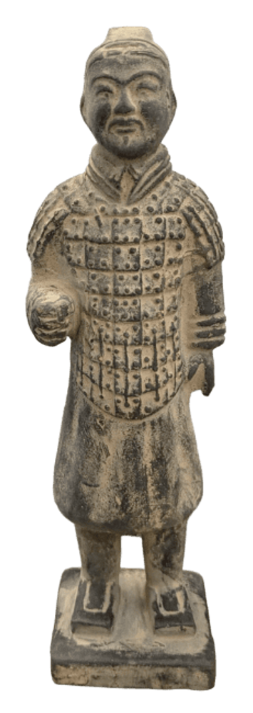 Sculptures, statuettes and miniatures - Black Warriors Statue with Armor in Terracotta 22cm - ARABESK