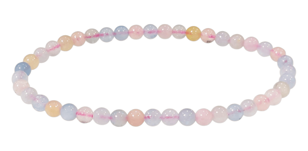 Bracelets - Beryls Aquamarine & Morganite A Bracelet 4-5mm beads - ARABESK