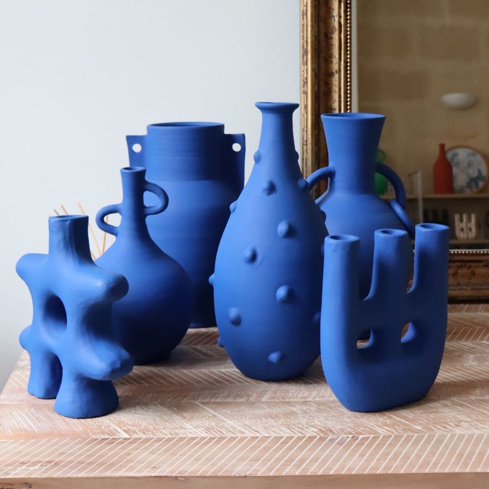 Vases - Walili Vase - Matt Blue - MAISON MARMOL