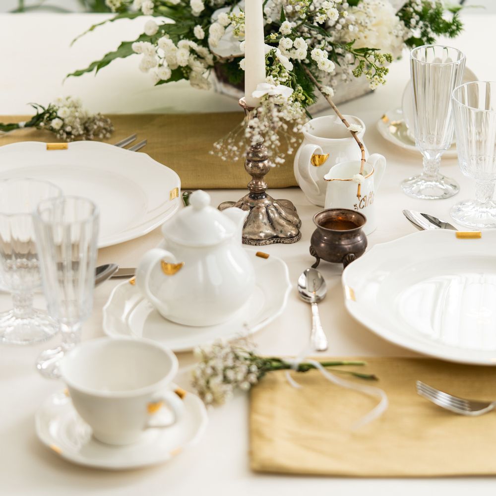 Assiettes de réception - Set de vaisselle "Royal" - WAGNER ARTE