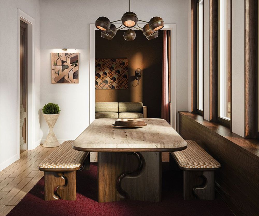 Plafonniers - Fleming Suspension Lamp Handmade by Wood Tailors Club - WOOD TAILORS CLUB
